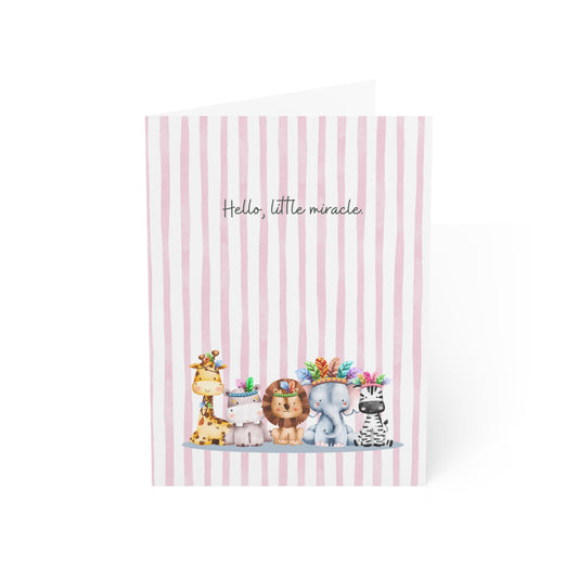 Newborn Baby Greeting Card (Pink)