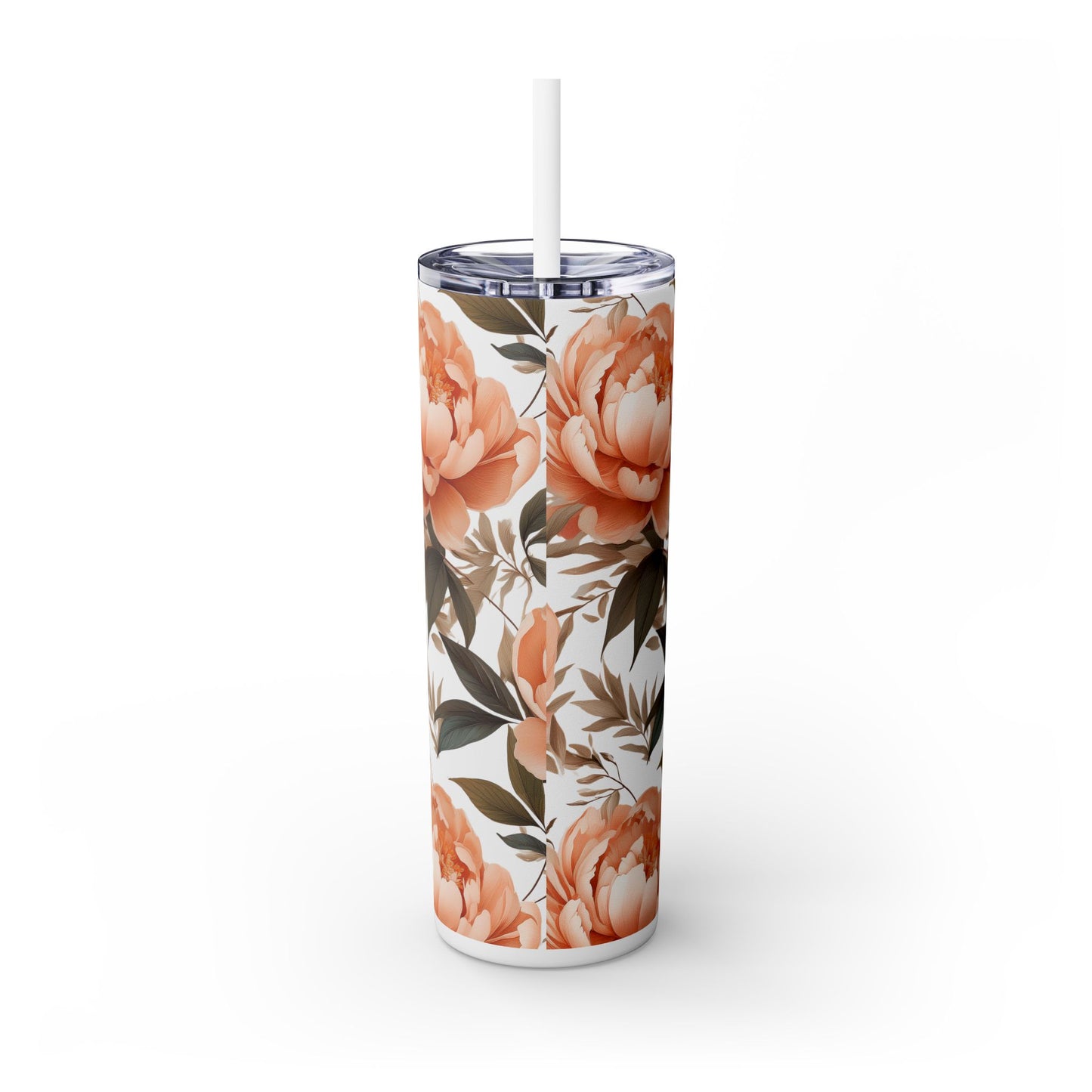 Fuzzy Peach Skinny 20oz Tumbler with Straw