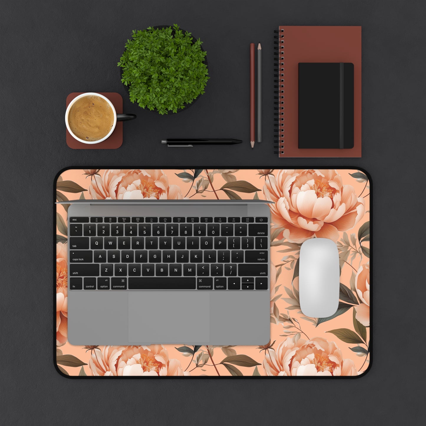 Large (Blush) Desk Mat in Fuzzy Peach