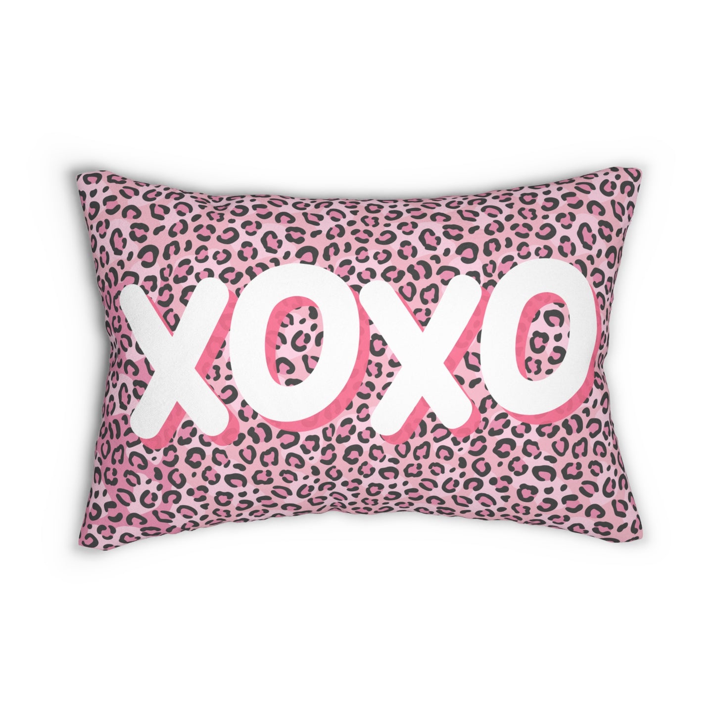 Spun Polyester Lumbar Pillow in Hugs & Kisses