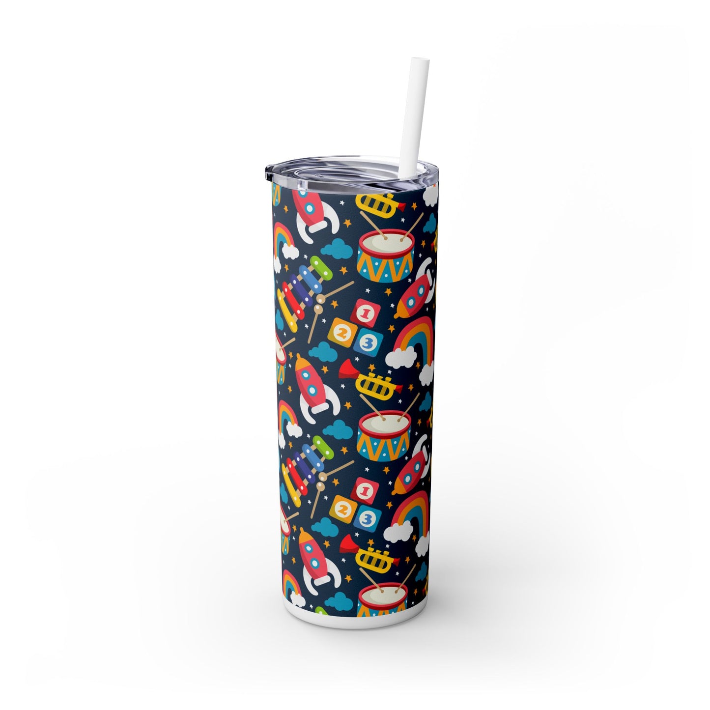 Skinny 20oz Tumbler with Straw in Kidzone