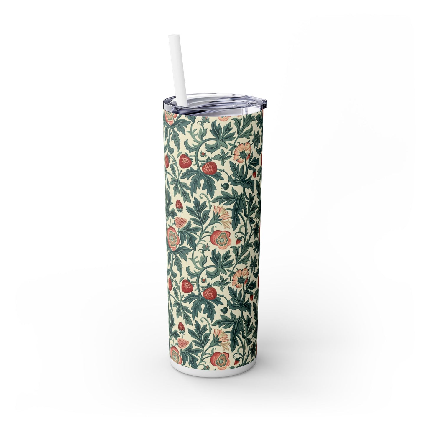 Skinny 20oz Tumbler with Straw in Strawberry