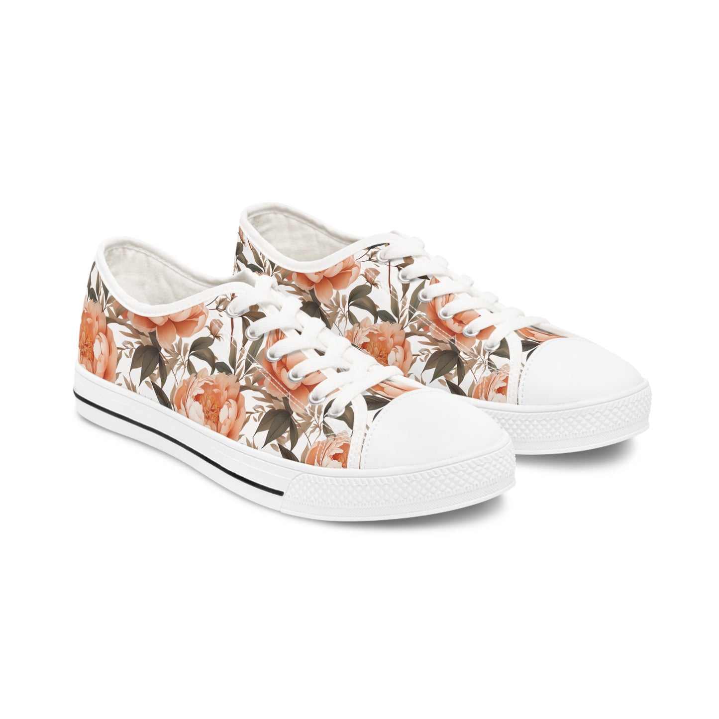 Women's Low Top Sneakers in Fuzzy Peach