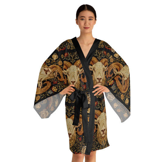 Long Sleeve Kimono Robe (AOP) for Aries