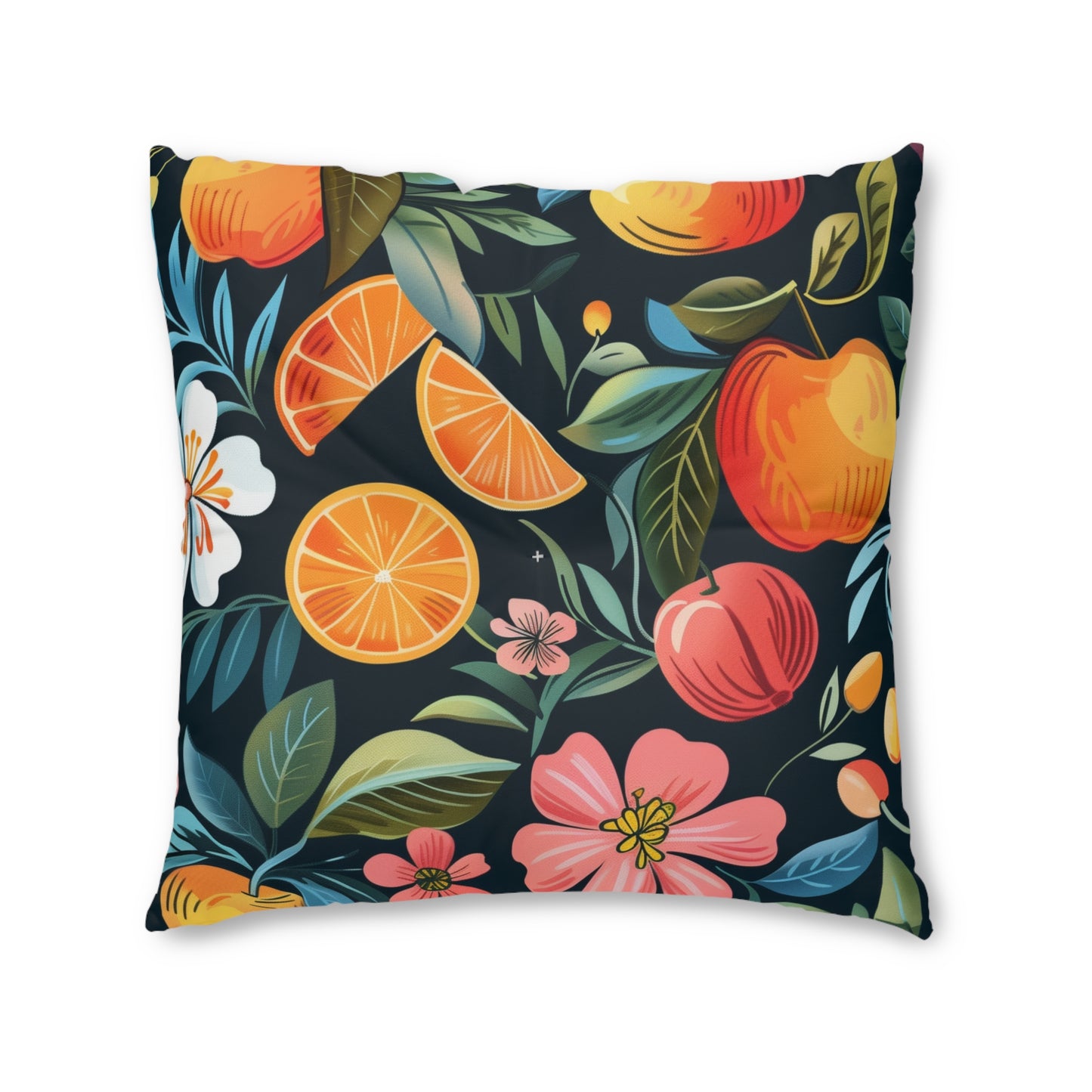 Tufted Square Floor Pillow in Tutti Frutti