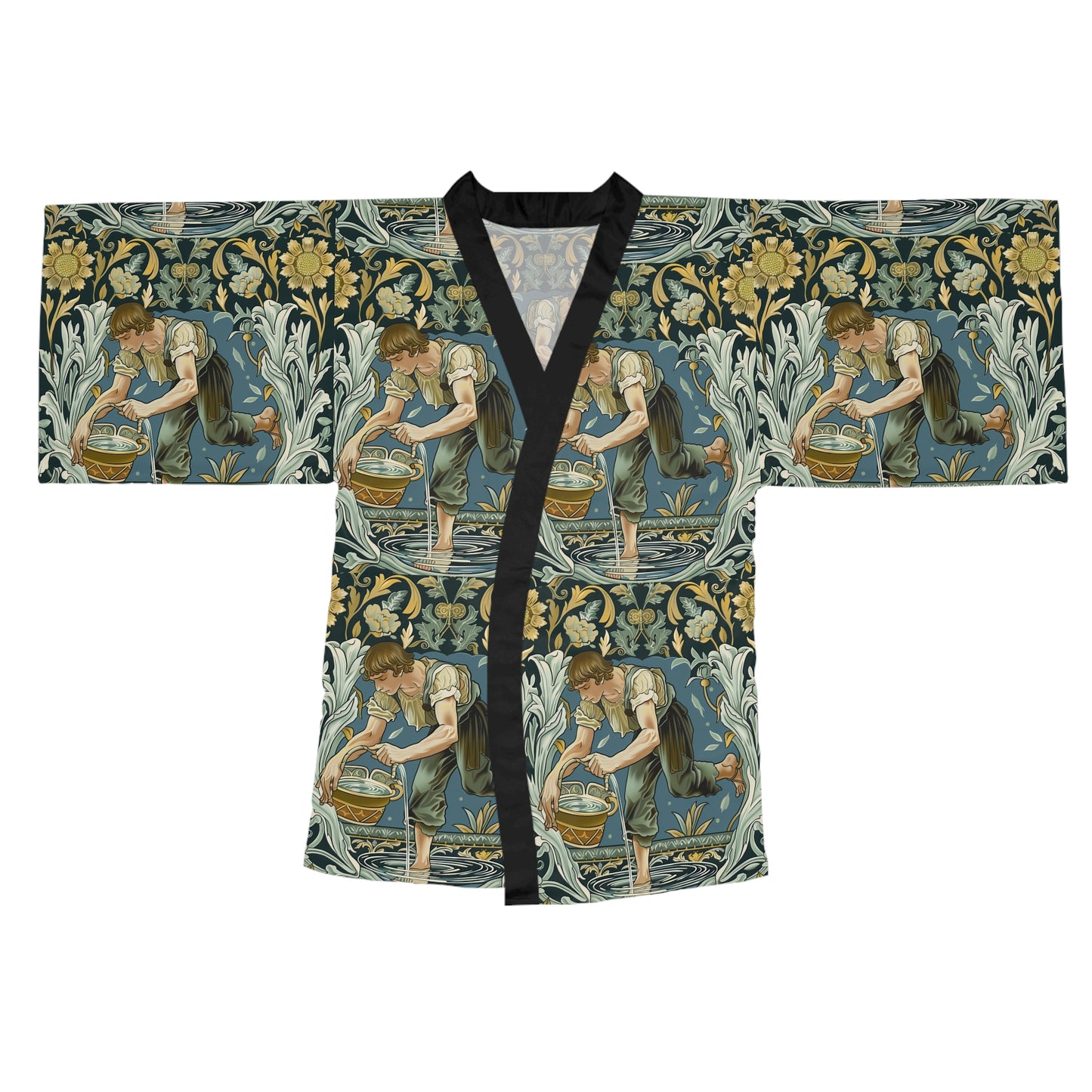 Long Sleeve Kimono Robe (AOP) for Aquarius