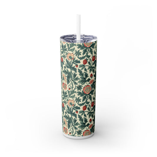 Skinny 20oz Tumbler with Straw in Strawberry