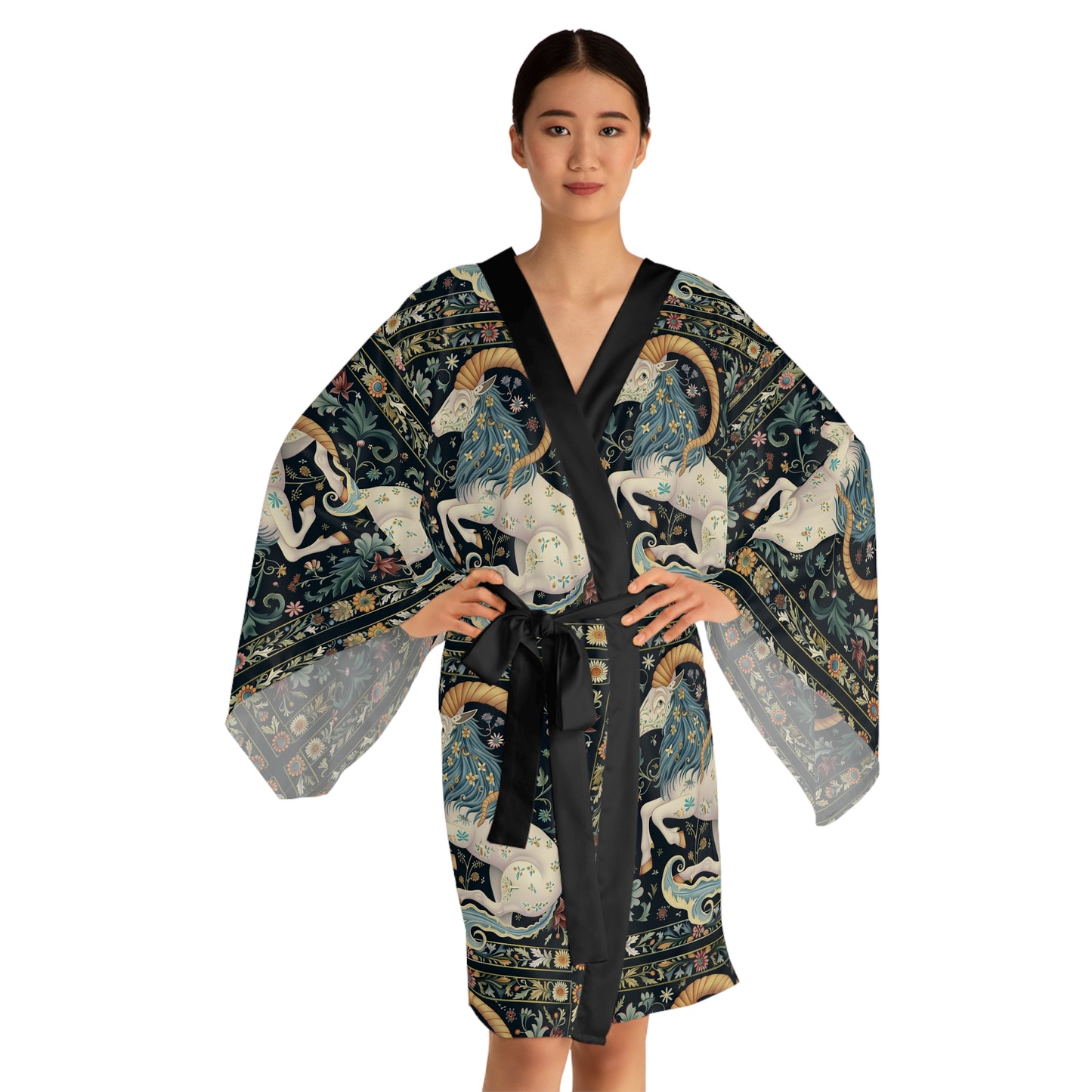 Long Sleeve Kimono Robe (AOP) for Capricorn