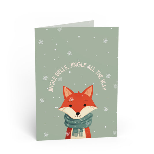 Jingle Bells Mr Fox Christmas Card