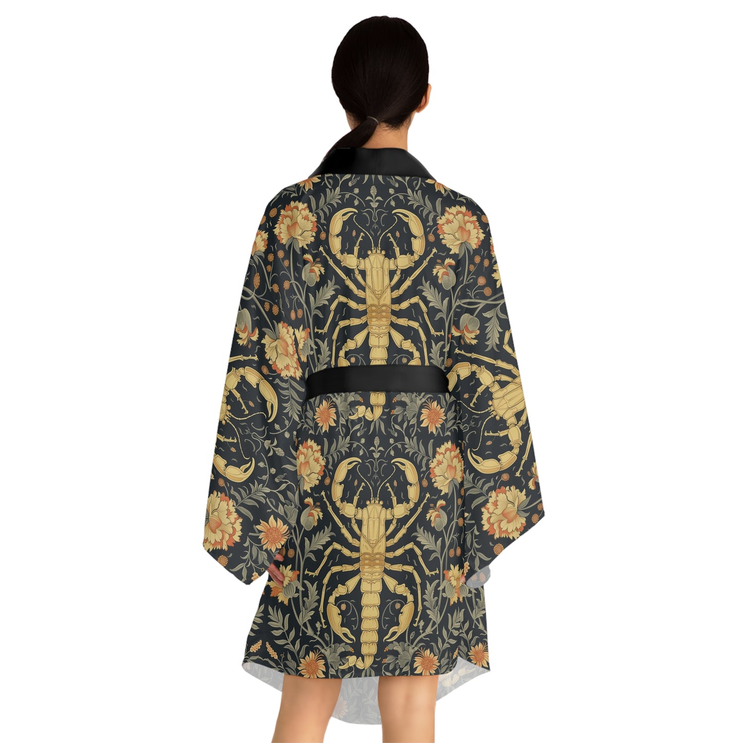 Long Sleeve Kimono Robe (AOP) for Scorpio