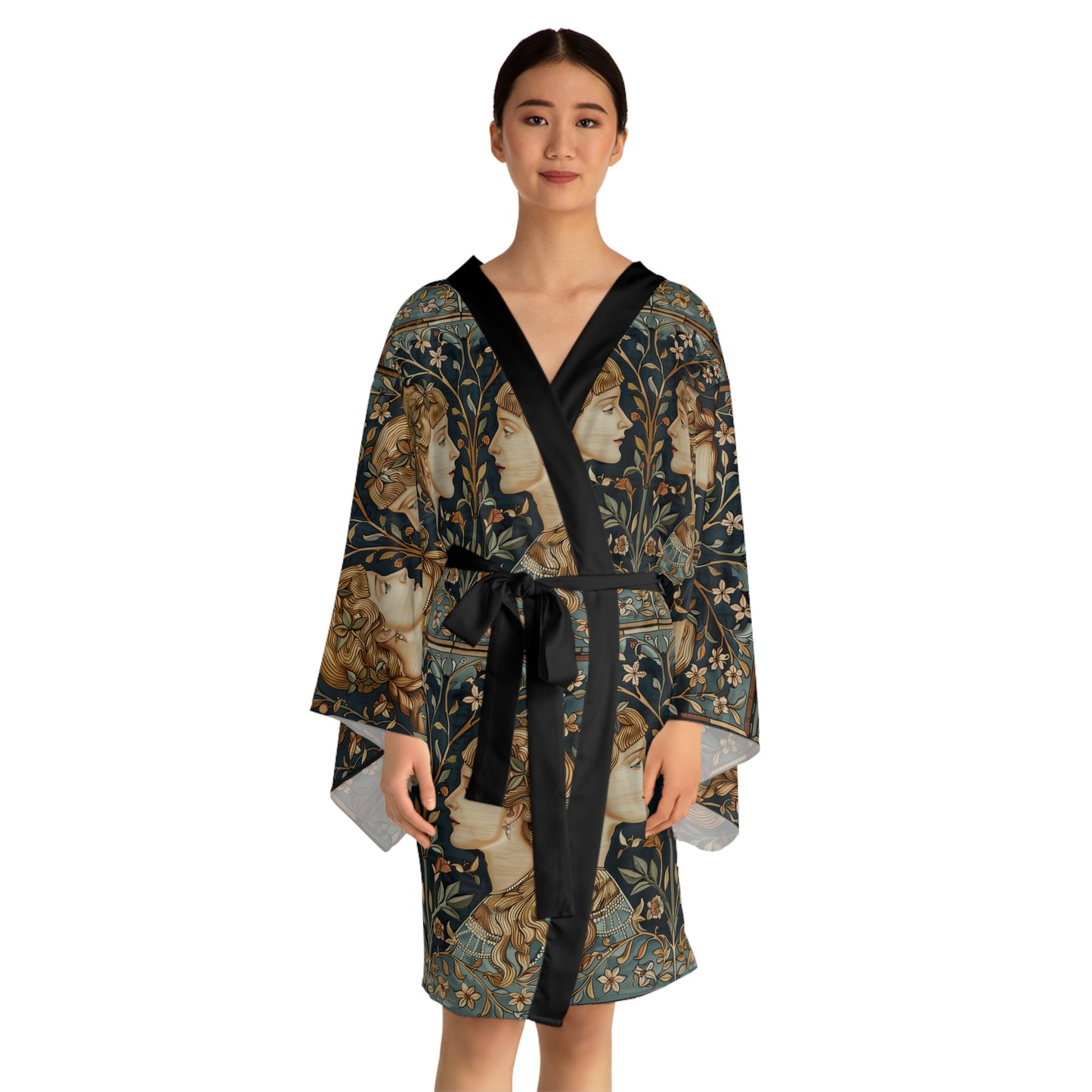 Long Sleeve Kimono Robe (AOP) for Gemini