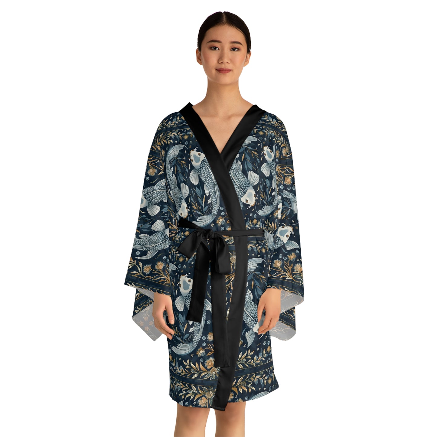 Long Sleeve Kimono Robe (AOP) for Pisces