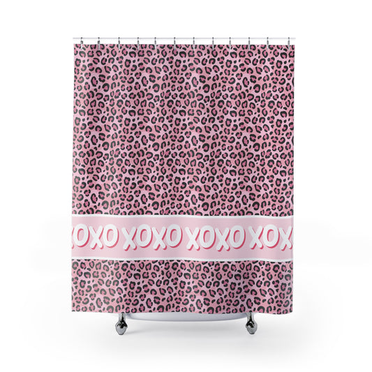 Shower Curtain in Hugs and Kisses