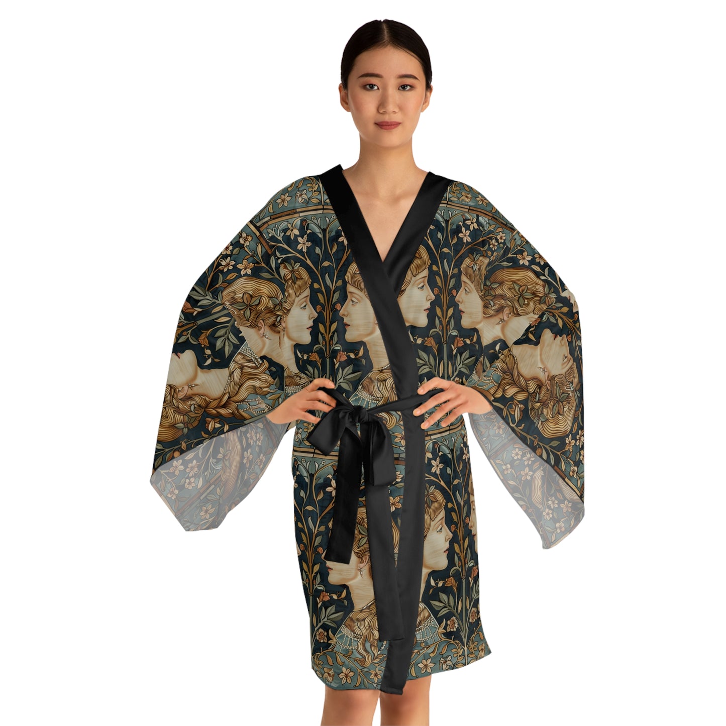 Long Sleeve Kimono Robe (AOP) for Gemini