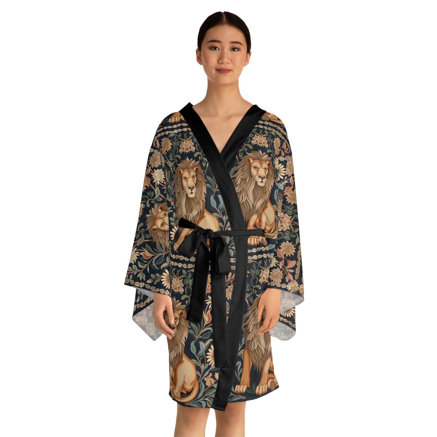 Long Sleeve Kimono Robe (AOP) for Leo