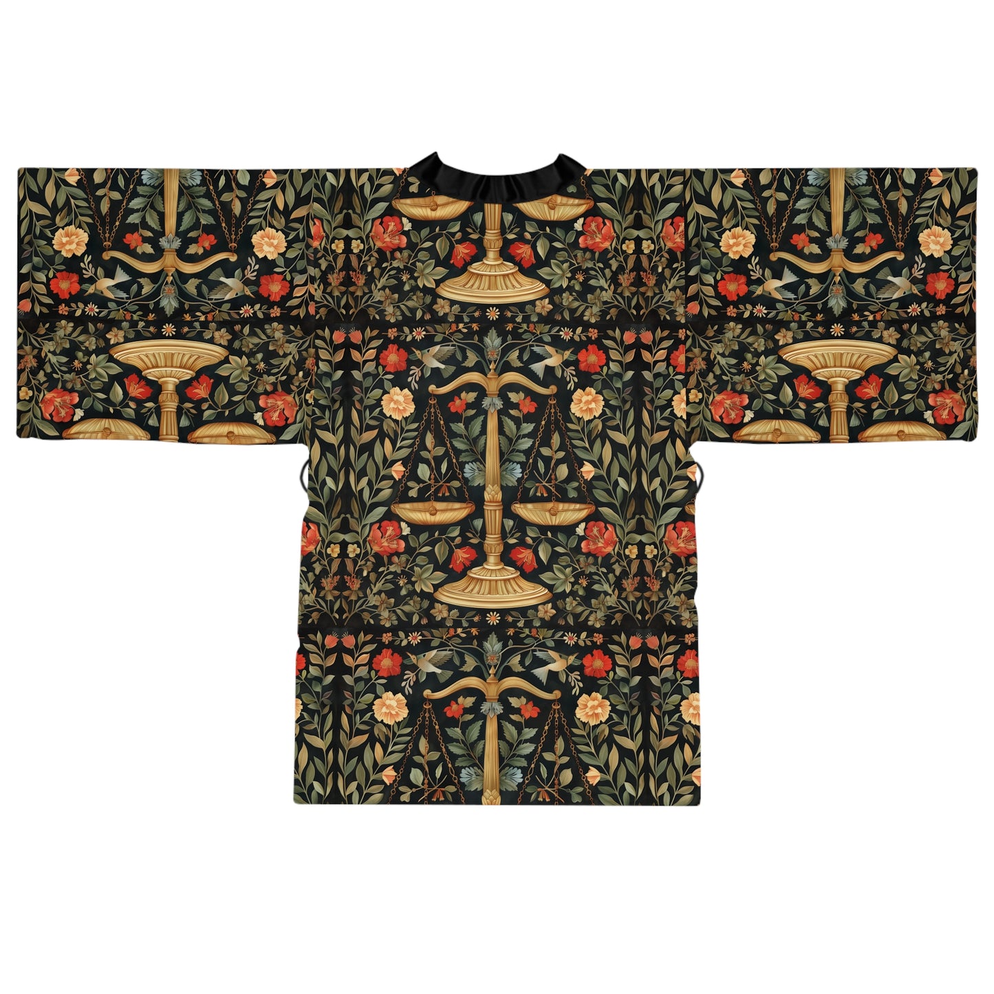 Long Sleeve Kimono Robe (AOP) for Libra