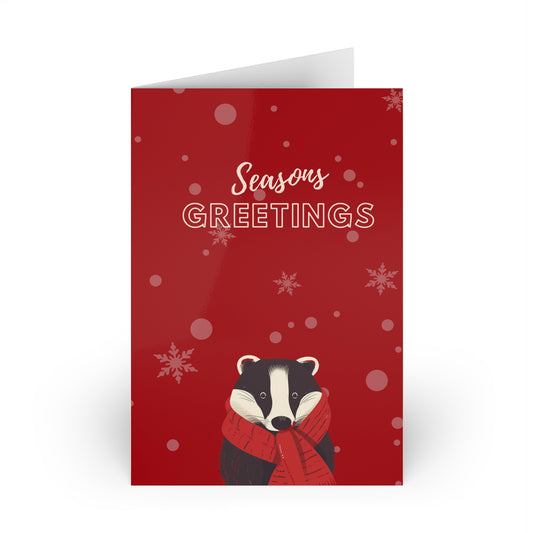 Mr Badger Christmas Card