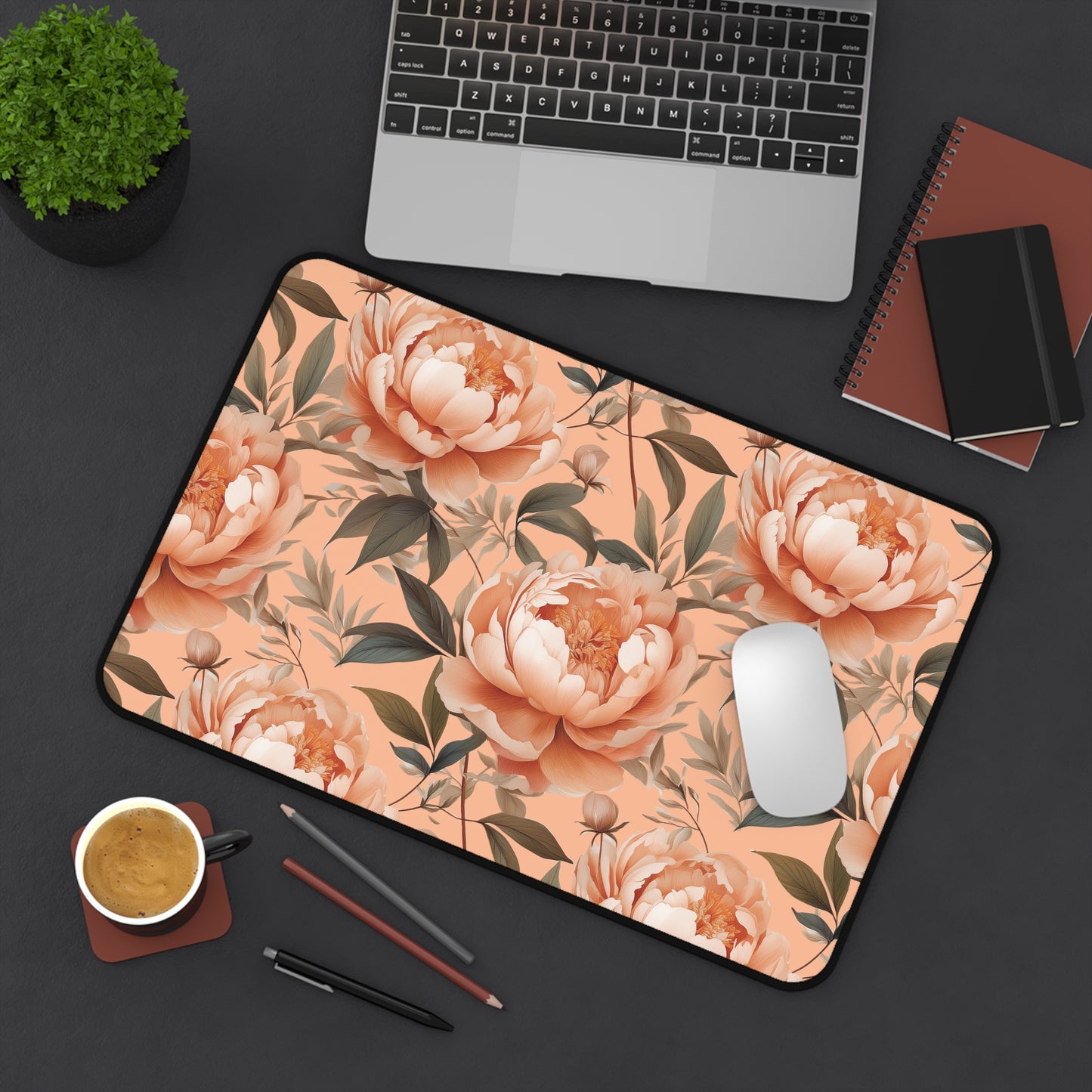 Large (Blush) Desk Mat in Fuzzy Peach