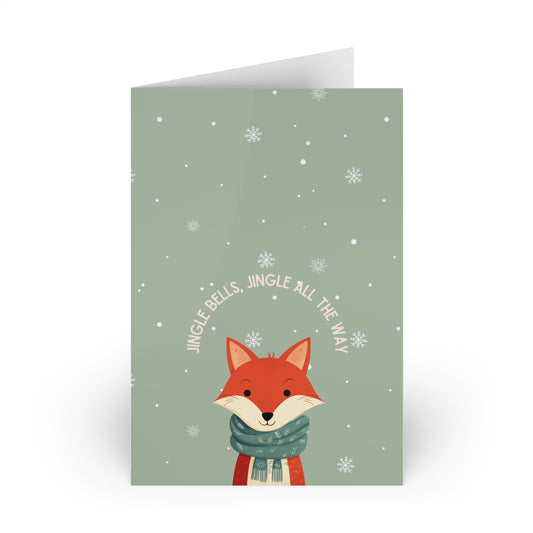 Jingle Bells Mr Fox Christmas Card