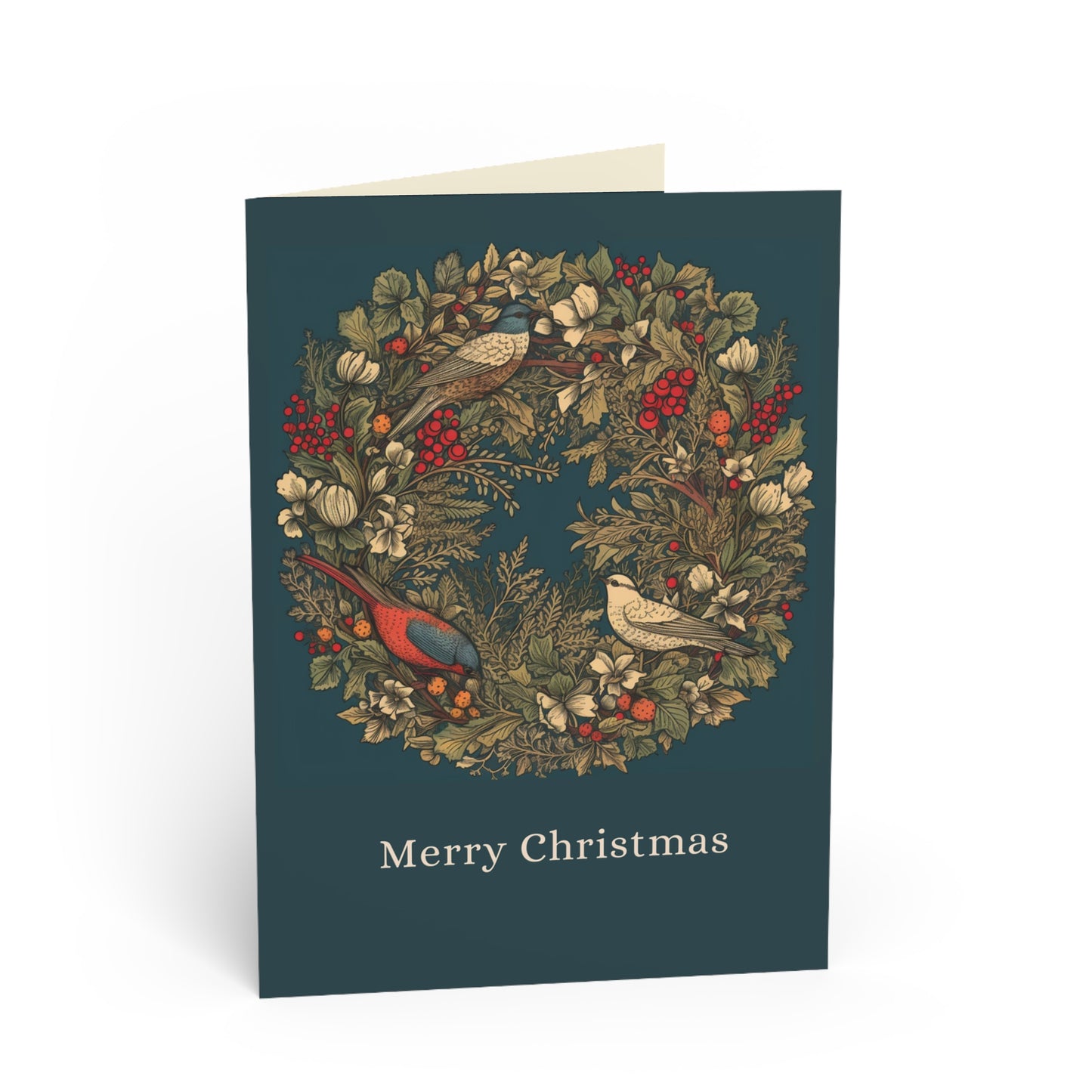 Merry Christmas Wreath Christmas Card