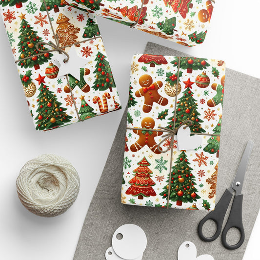 Gingerbread Christmas Wrapping Paper