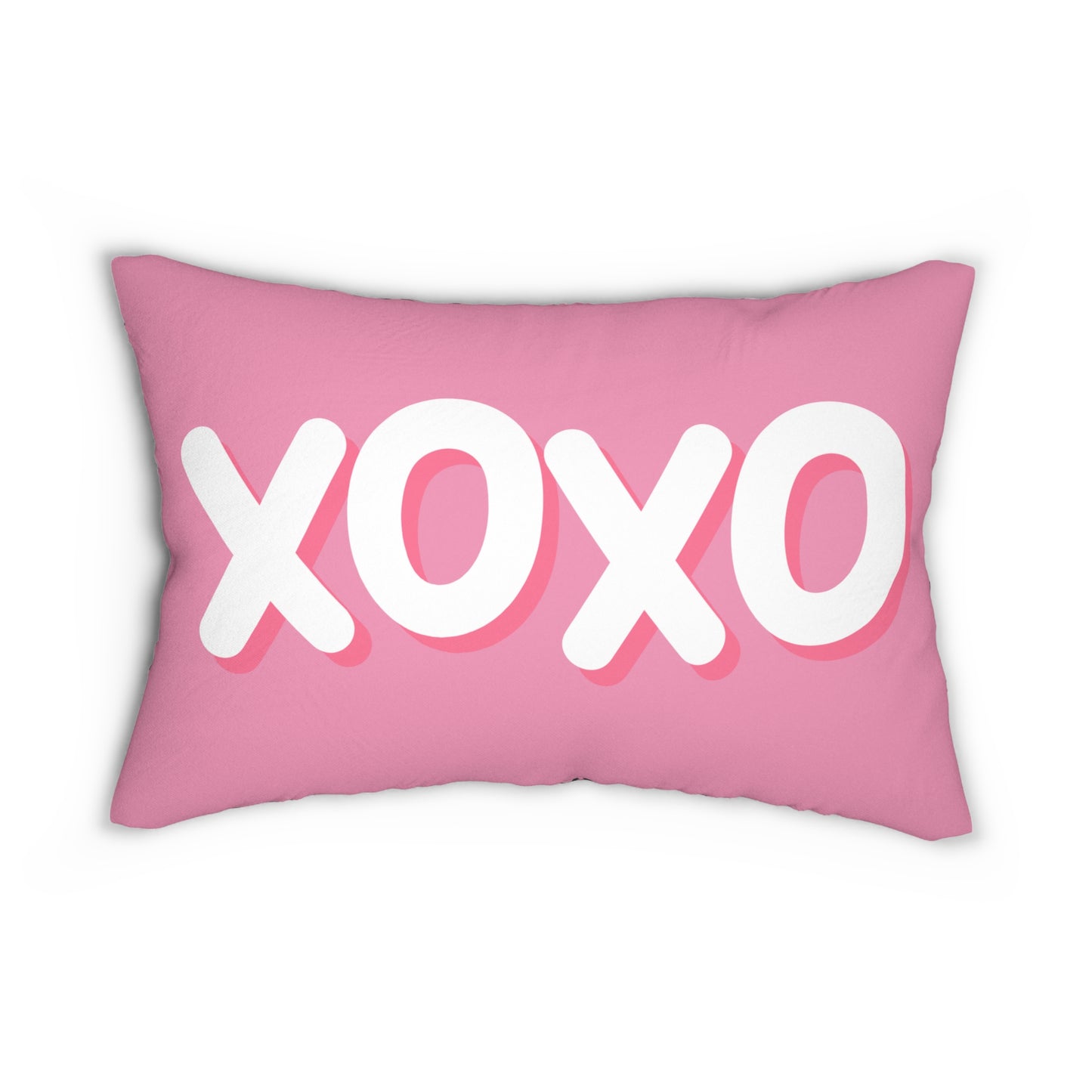 Spun Polyester Lumbar Pillow in Hugs & Kisses