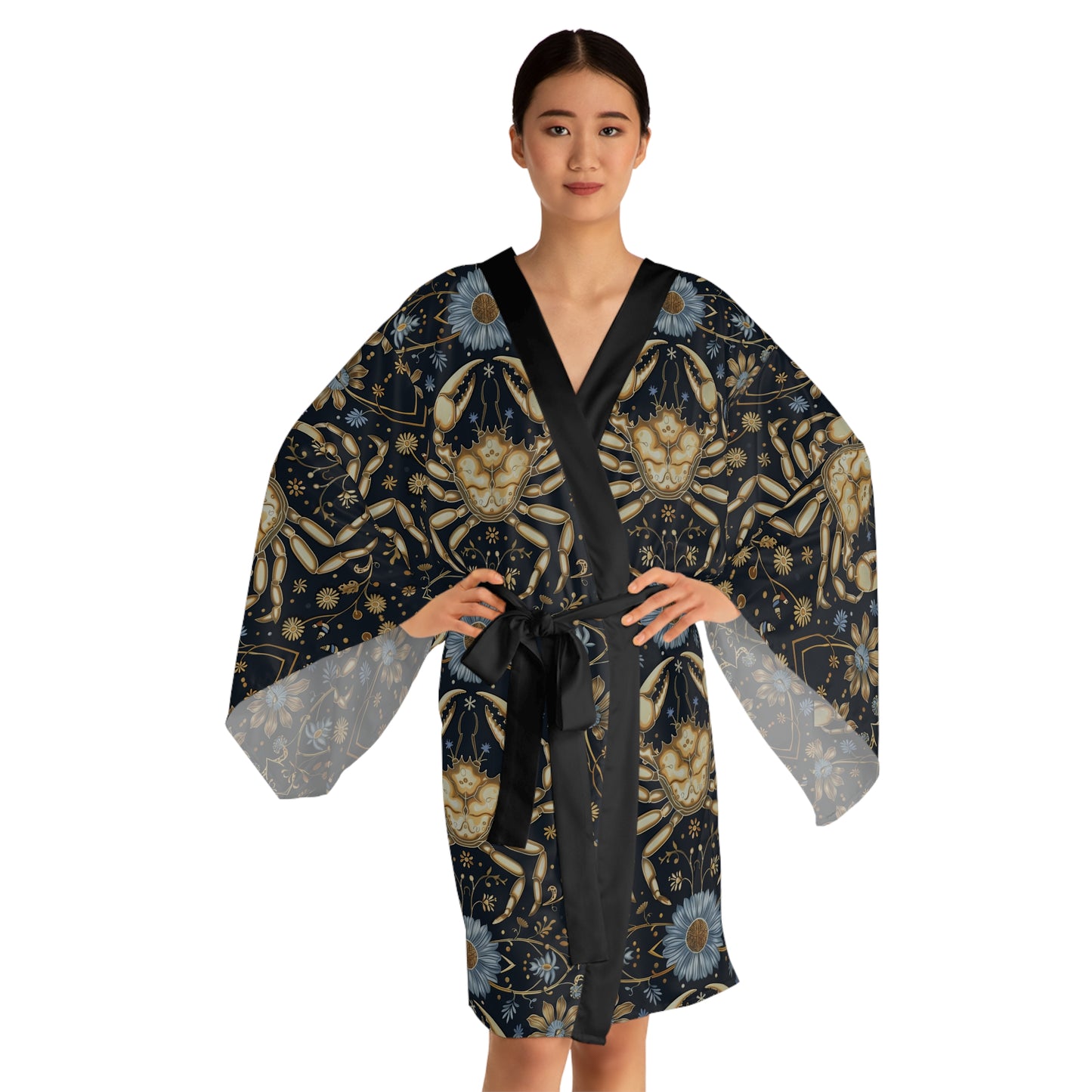 Long Sleeve Kimono Robe (AOP) for Cancer