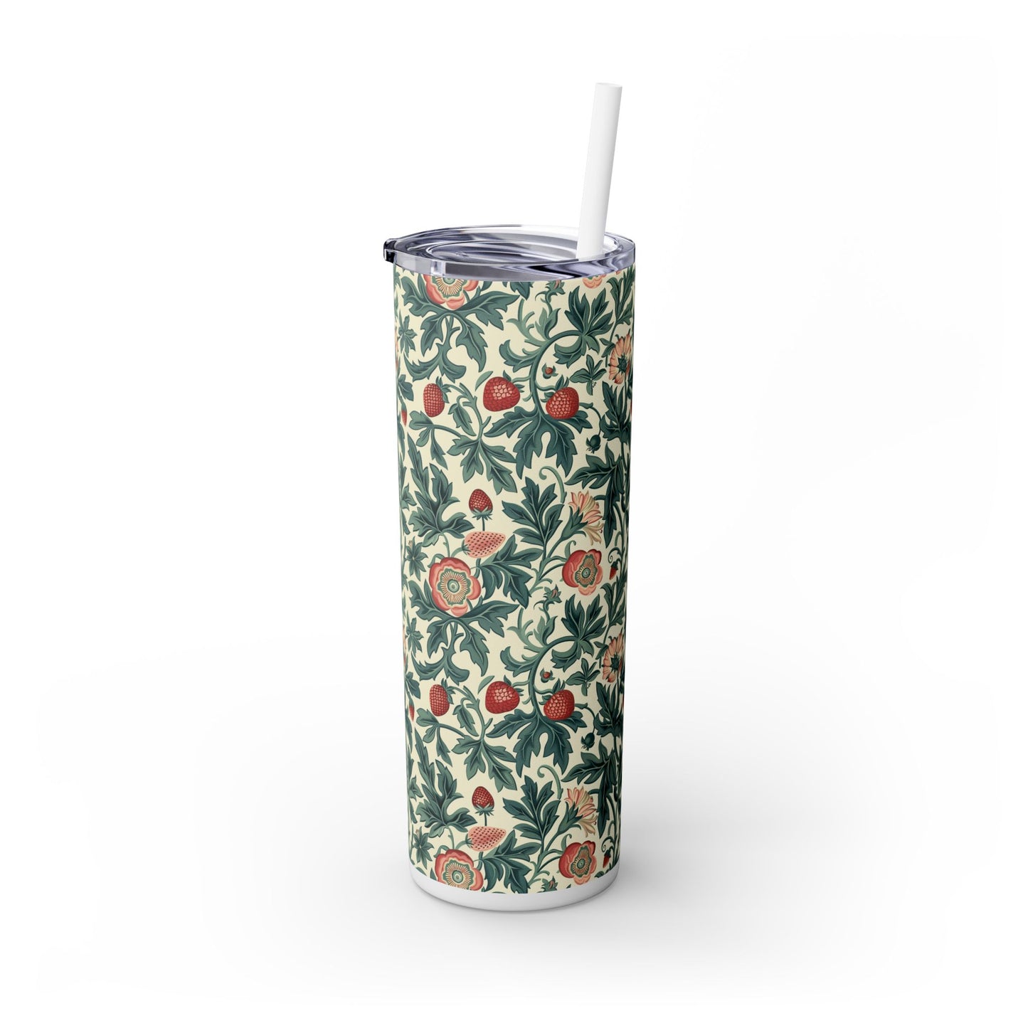 Skinny 20oz Tumbler with Straw in Strawberry