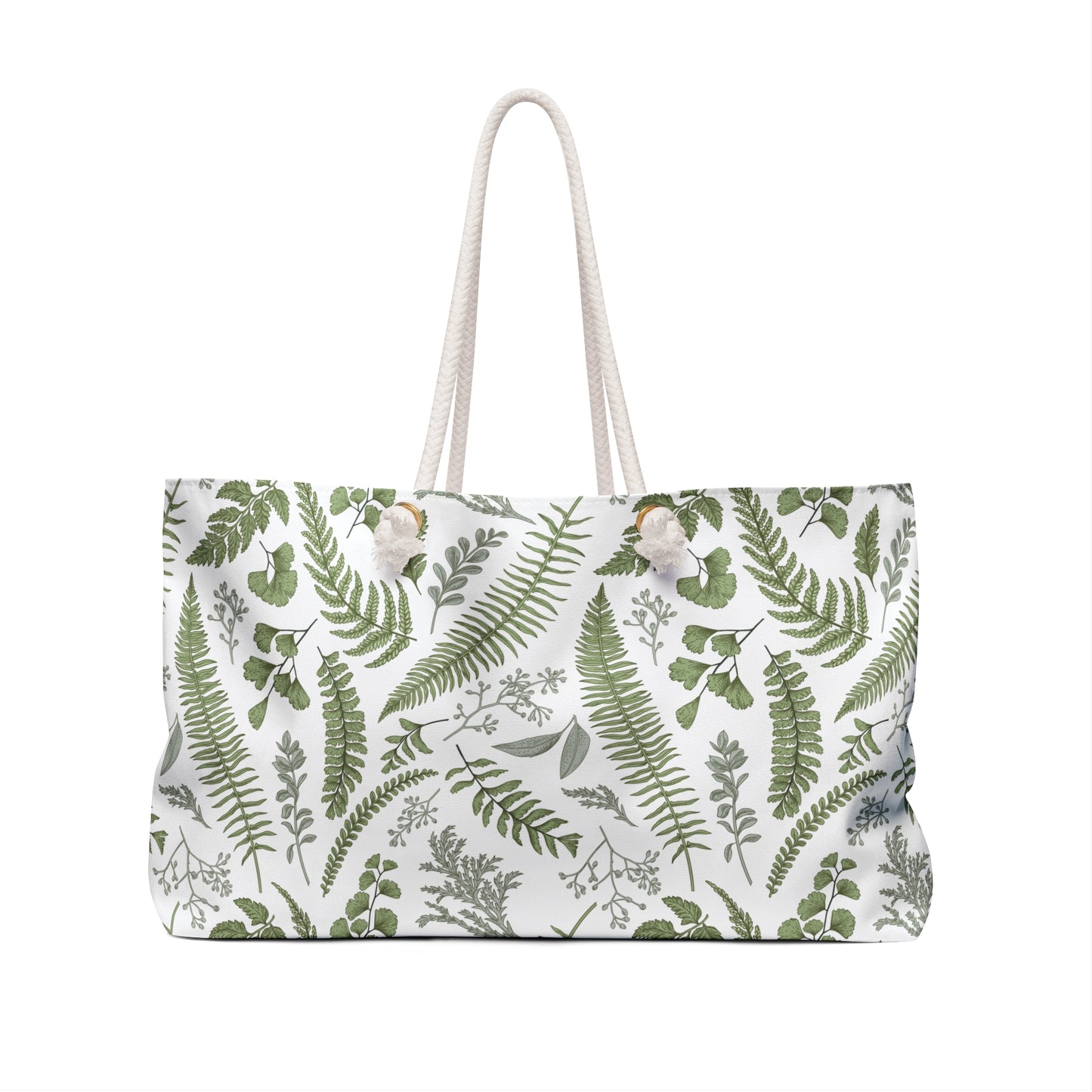 Weekender Bag in Green Leaves