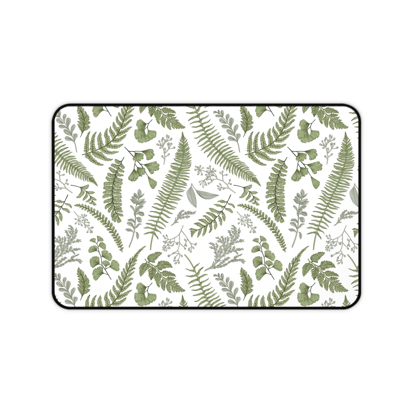 Green Leaves Large Desk Mat