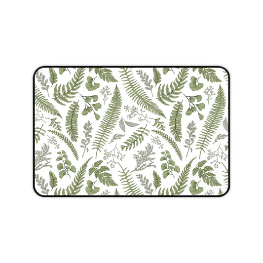 Green Leaves Large Desk Mat